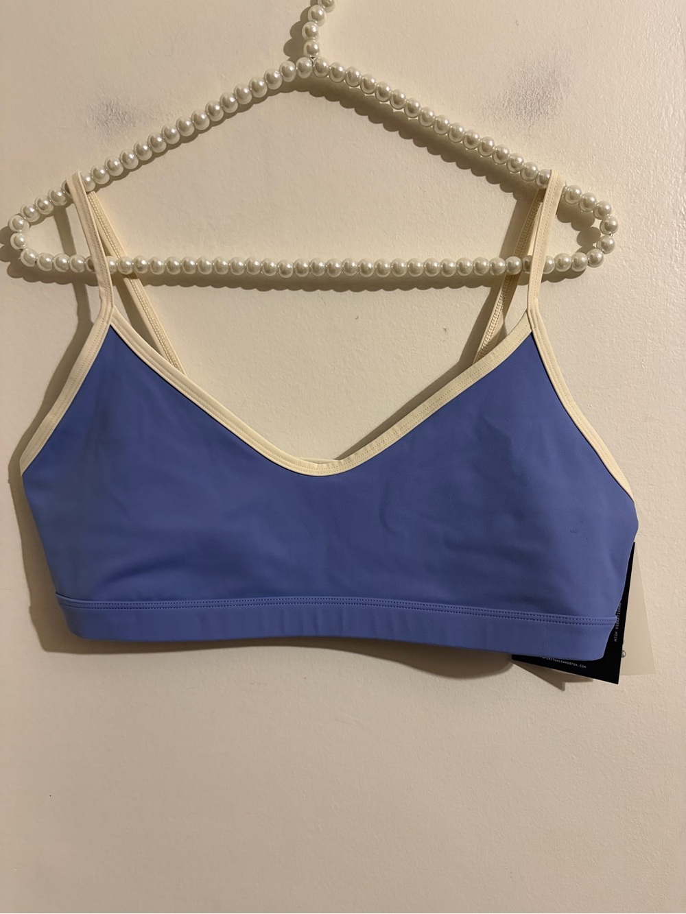 Spiritual Gangster Periwinkle Bralette with Cream Trim